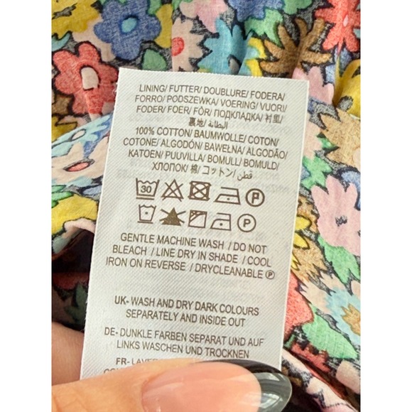 A7 Boden‎ Floral Midi Dress Long Sleeve Tiered Skirt UK14R US10R - Picture 3 of 9